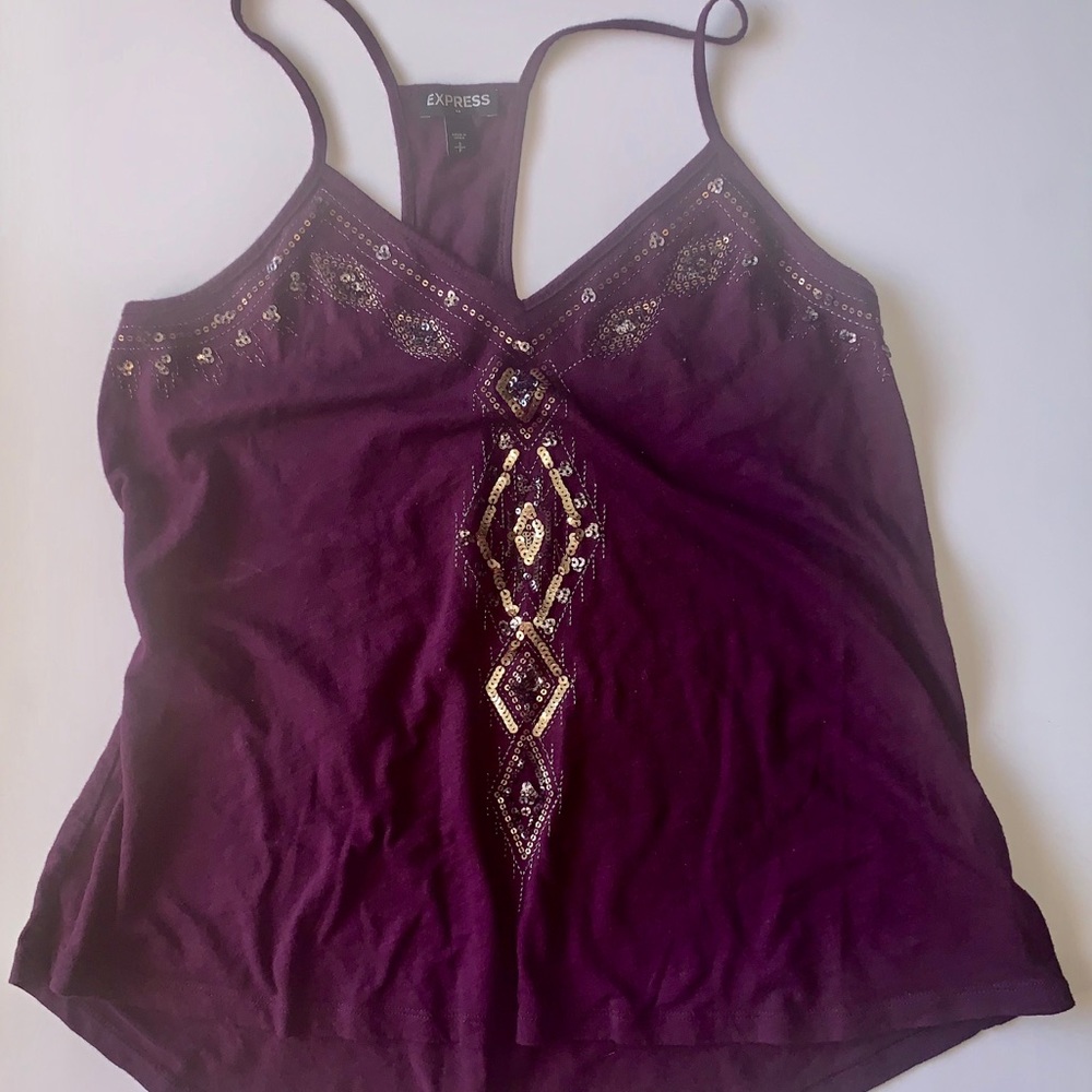 💎3/$20💎 Express purple sequin tank top